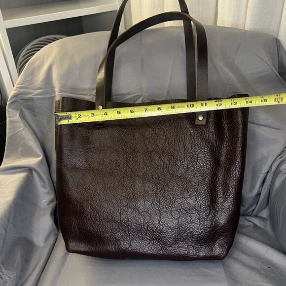 Portland Leather, Cold Brew Tote Bag NWT, with Alpine Bag, Dopp Keychain, Scarf - Picture 7 of 14